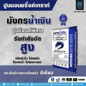 ปูนนอนชริ้งเกร้าท์ ชนิดพิเศษกำลังอัดสูง Non-Shrink Grout600GP Dark Blue Dragon 25kg