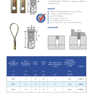 อุปกรณ์ยกแผ่นคอนกรีต Lifting Anchor พร้อม Lifting Clutch และลูกยาง | WELLIFTING